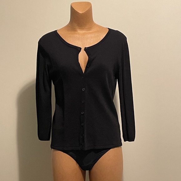 h@m  Black sweater -3/4 sleeve, size large - Picture 2 of 5